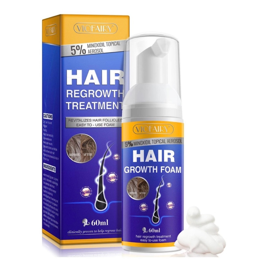 Amazon Hair Growth Foam - Blue & Yellow